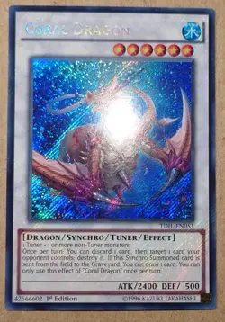 YUGIOH Secret Rare Coral Dragon TDIL-EN051 1st Edition - Image 1