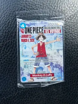 Monkey.D.Luffy (P-055) (College Basketball US Voyage) Promo One Piece CCG Card - Image 1