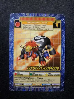 BO-141 Dokugumon Digimon Card Digi-Battle Series 3 2000 Bandai NEAR MINT - Image 1