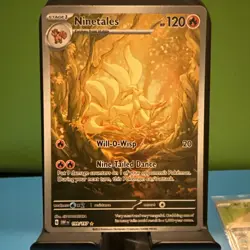Pokemon Ninetails TCG Sv03: Obsidian Flames Holo Illustration Rare Card 199/197 - Image 1