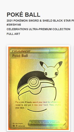 Poke Ball SWSH146 SWSH: Sword & Shield Promo Cards Holo TAG 9 ✨ - Image 3