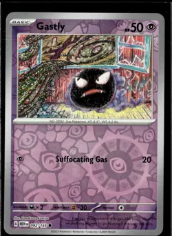 Pokemon Gastly 092/165 151 Reverse Holo Common 4 Card Lot - Image 1