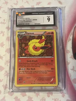 CGC 9 MINT Flareon 2013 Black Star Promos BW88 Holo Pokemon Card - Image 1