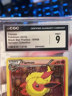CGC 9 MINT Flareon 2013 Black Star Promos BW88 Holo Pokemon Card - Image 4