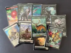 100x Set Magic the Gathering Foil Token Cards, 100 pack of Foil Tokens, MTG - Image 1