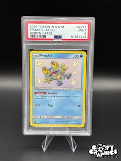 Graded Pokemon Cards2019 Hidden Fates Froakie Holo SV11 of SV94 PSA 9 MINT - Image 1