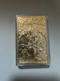 VINTAGE NINTENDO CHARIZARD LIMITED EDITION 23K GOLD PLATED TRADING CARD - Image 1