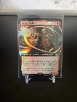 0457 Barret Wallace FFVII (Extended Art Foil) Final Fantasy Card MTG FIN NM - Image 1