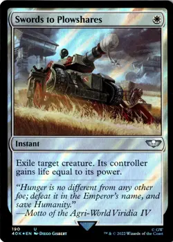 Swords to Plowshares (Surge Foil) Foil 190 U Universes Beyond: Warhammer 40,000 - Image 1