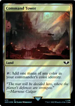 Command Tower (Surge Foil) Foil 272 C Universes Beyond: Warhammer 40,000 Near - Image 1