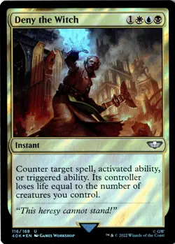 Deny the Witch (Surge Foil) Foil 116 U Universes Beyond: Warhammer 40,000 Near M - Image 1