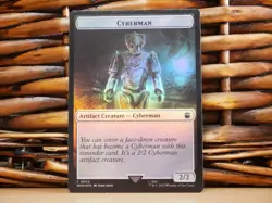 MTG Copy 0001 / Cyberman 0024 FOIL TOKEN | NM Near Mint | WHO | 2023 - Image 2