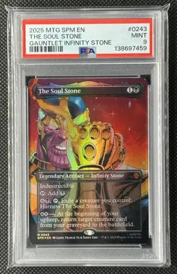 Magic: The Gathering MTG Marvel Spider-Man Soul Stone Borderless Foil 0243 PSA 9 - Image 1
