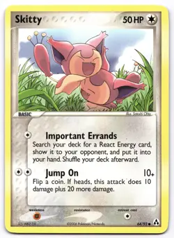 Skitty 64/92 Legend Maker Pokemon Card Vintage | LP - Image 1