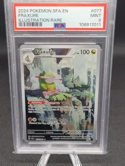 Pokemon Fraxure PSA 9 Illustration Rare Sv: Shrouded Fable 077/064 Holo English - Image 1
