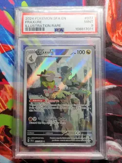 Pokemon Fraxure PSA 9 Illustration Rare Sv: Shrouded Fable 077/064 Holo English - Image 3