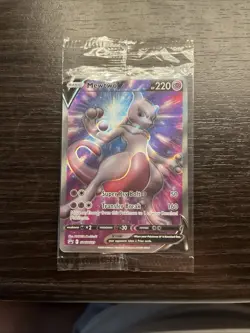 Pokemon TCG Mewtwo V SWSH229 Sword & Shield Full Art Holo Promo (SEALED) - Image 2