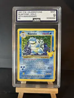 Blastoise 2/102 Holo - AGS 9 Mint (Celebrations) 25th Anniversary graded Pokemon - Image 3