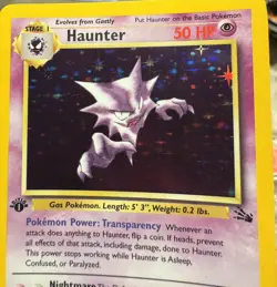 HAUNTER 6/62 Rare 1999 vintage Fossil Holo 1ST EDITION Pokemon - Image 1