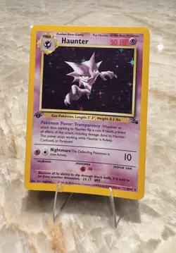 HAUNTER 6/62 Rare 1999 vintage Fossil Holo 1ST EDITION Pokemon - Image 2