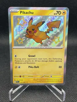 Pikachu 131/091 Holo Shiny Rare SV Paldean Fates 2024 Pokemon PAF Near Mint NM+ - Image 1