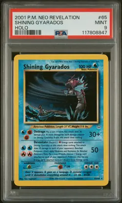 2001 POKEMON NEO REVELATION #65 SHINING GYARADOS-HOLO PSA 9 - Image 1