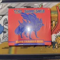 Pokemon TCG Sealed Sword and Shield Base Set ETB Elite Trainer Box Zacian - Image 1