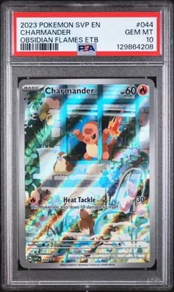 2023 POKEMON SVP EN-SV BLACK STAR PROMO #044 CHARMANDER PSA 10 - Image 1