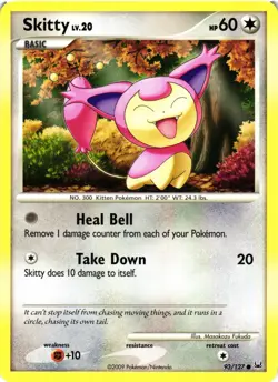 Pokemon TCG Skitty 93/127 Common Platinum VLP - Image 1