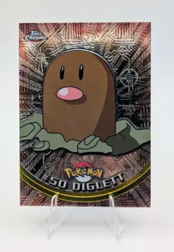 2000 Topps Chrome Pokemon: Diglett #50 - NM - Image 1