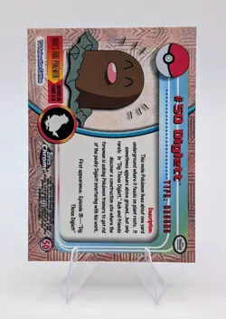 2000 Topps Chrome Pokemon: Diglett #50 - NM - Image 2