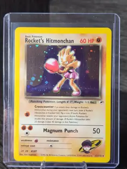 Pokemon Rocket's Hitmonchan 11/132 - Gym Heroes - Holo Rare - NM 2000 WotC - Image 1