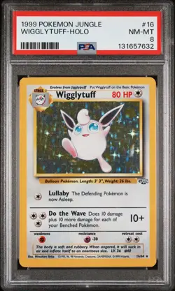 1999 Pokemon Jungle Wigglytuff Holo #16/64 PSA 8 NM-MT - Image 1