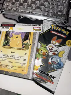 Pokemon TCG Galar First Partner Pack with Pikachu Jumbo Binder 25th Anniversary - Image 1