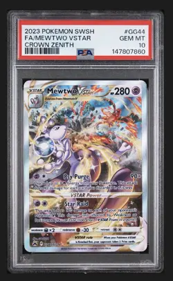 Pokemon Mewtwo VSTAR GG44/GG70 Crown Zenith Galarian Gallery Holo PSA 10 - Image 1