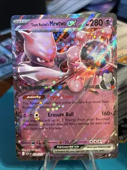 Team Rocket’s Mewtwo ex 079/217 Ascended Heroes Double Rare Pokemon NM - Image 1