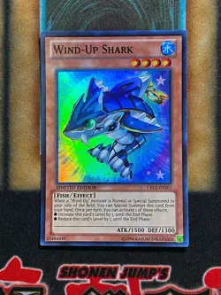 Yugioh Wind-Up Shark CBLZ-ENSE1 Super Rare Limited Edition LP - Image 1