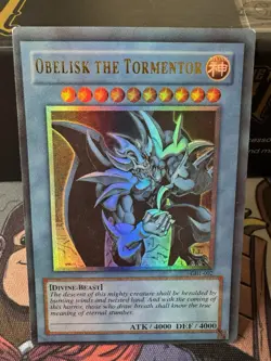 Obelisk the Tormentor GB1-002 Ultra Rare Gameboy Promo Yu-Gi-Oh LP/Medium Played - Image 1