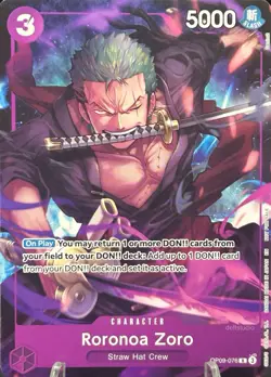 • Roronoa Zoro • OP09-076 Alt Art Welcome Pack Vol. 2 Promotion One Piece TCG NM - Image 1