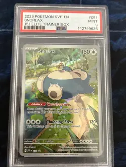 Snorlax 051 Sv: Scarlet & Violet Promo Cards Holo PSA 9 RegradeUU Pokemon - Image 1