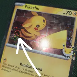 FART WHOLE SWIRL 🌀 BLEED ERROR NM Pikachu 051/162 30th Anniversary Pokemon Card - Image 1