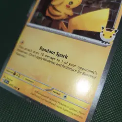 FART WHOLE SWIRL 🌀 BLEED ERROR NM Pikachu 051/162 30th Anniversary Pokemon Card - Image 3
