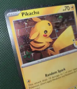 FART WHOLE SWIRL 🌀 BLEED ERROR NM Pikachu 051/162 30th Anniversary Pokemon Card - Image 4