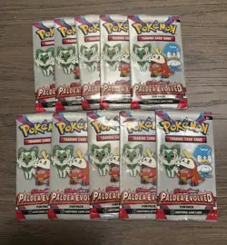 Pokemon TCG: Scarlet & Violet - Paldea Evolved Fun Pack (3 Cards Pack ) X 10 - Image 1