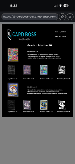 Mega Venusaur EX 177/132 Mega Evolution , Assessed by Card Boss as "Pristine 10" - Image 4
