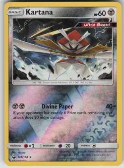 Pokemon TCG Kartana Rare Reverse Holo SM - Celestial Storm 101/168 - Image 1