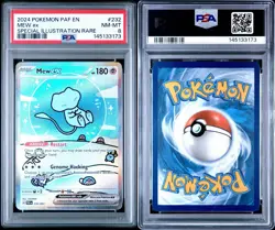 2024 POKEMON PAF EN-PALDEAN FATES SPECIAL ILLUSTRATION RARE #232 MEW EX PSA 8 - Image 3