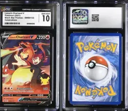 Pokemon CGC 10 Gem Mint Lance's Charizard V Promo Holo SWSH133 2021 - Image 3