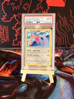 2017 POKEMON SM BLACK STAR PROMO #SM82 SHINING LUGIA-HOLO PROMO PSA 8 - Image 1