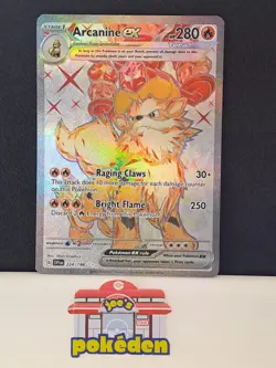 Arcanine ex 224/198 Sv01: Scarlet & Violet Base Set Ultra Rare Pokemon TCG NM - Image 1